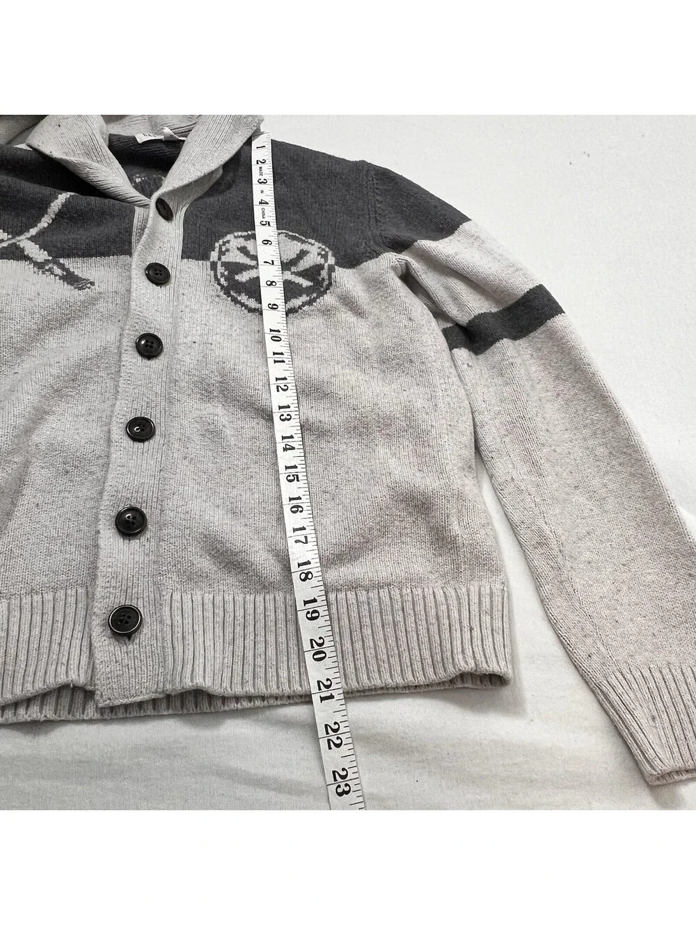 GAP Star Wars Darth Vader Cardigan Gray Knit Sweater Lightsaber Kids XXL
